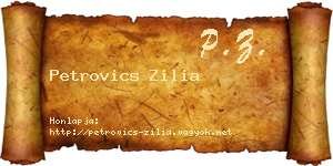 Petrovics Zilia névjegykártya